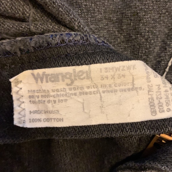 WRANGLERS- Vintage Men’s black wash denim -size 34x34 - Picture 7 of 9